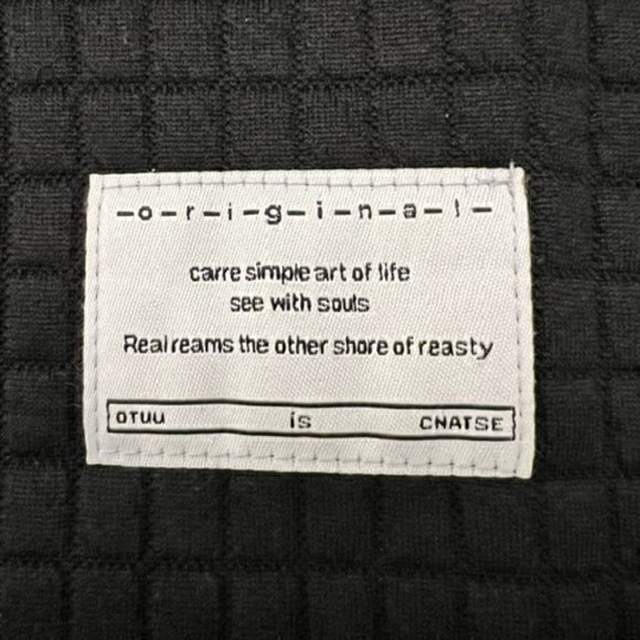 🛍️2 for $25 Sale🛍️ Black Waffle Square Crew Neck Sweatshirt 1X Cozy - Picture 11 of 14